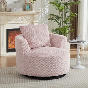 Racxily Compressible 360¡ã Swivel Accent Chair - Modern Comfort Seating for Living Room,Office,Apartment - 1 of 4