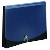 Smead Poly Expanding File, 12 Dividers, Flap and Cord Closure, Letter Size, Wave Pattern Blue/Black (70863) - 3 of 4