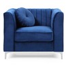 Upholstered Contemporary Sloped Armchair with Generous Seat Depth and Easy Assembly for Living Room - 3 of 4