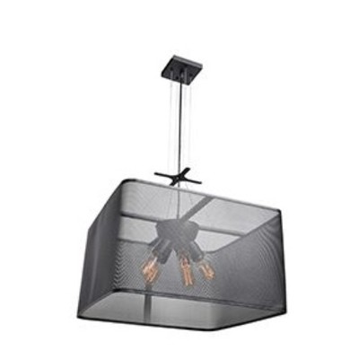 Epic Black Metal LED 20" Indoor/Outdoor Square Pendant