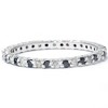 Pompeii3 1/2ct Black & White Diamond Eternity Ring 14K White Gold - 3 of 4