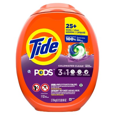 Tide Pods Laundry Detergent Pacs - Spring Meadow - 98oz/112ct