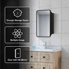 Lirago Bathroom Vanities Medicine Cabinet Mirror 24*16 Black - 4 of 4
