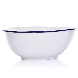 DUKA Asymmetrical 68-OZ Serving Bowl with Blue Accents - 1 of 4