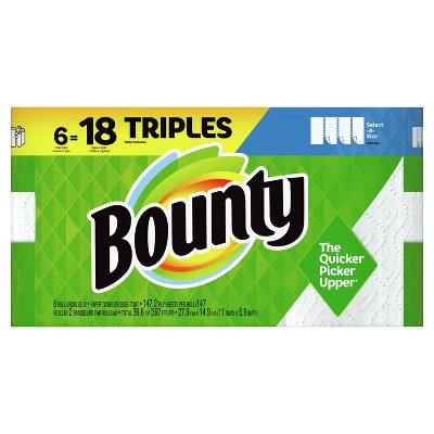 Bounty Select-A-Size Paper Towels - 6 Triple Rolls