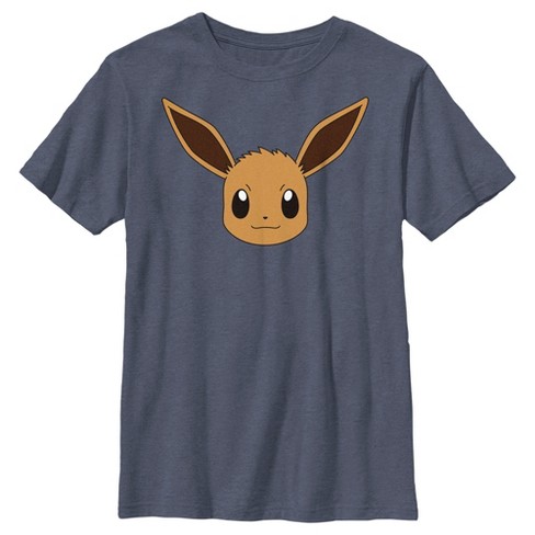  Pokemon Eevee Face Boys Short Sleeve Tee Shirt, Charcoal  Heather, X-Large: Clothing, Shoes & Jewelry