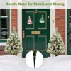 Artificial Christmas Tree with Earth Spike, Flocked Artificial Christmas Tree with LED lights and red berries,Christmas balls for Home Decoration - 3 of 4