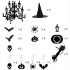 Joyfy Halloween Ceiling Decorations Hanging Swirl Party Supplies, Witch Hats Ghost Chandelier Bat Lantern Spider Pumpkin Skull Ceiling Streamers - 4 of 4