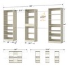 Aheaplus 146" Walk-In Closet Organizer with 6 Hanging Rods, Freestanding Closet System with Drawer - 3 of 4