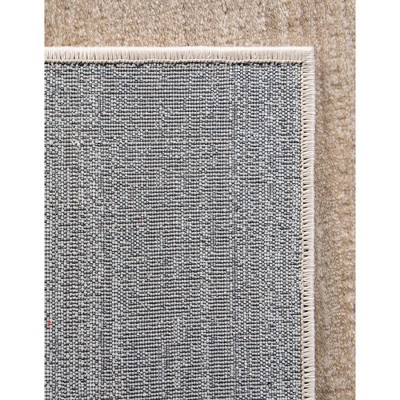 Sleek Beige Gradient 5' x 8' Rectangular Easy-Care Rug