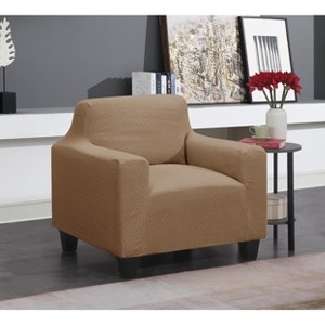 J&V TEXTILES Super Stretch Sofa Slipcover – Spandex Non Slip Soft Couch Sofa Cover, Washable Furniture Protector - 1 of 4