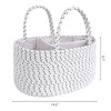 Unique Bargains Woven Handcrafted Odorless Cotton Rope Storage Basket - 2 of 4