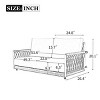 2-Person Outdoor Porch Swing Sofa, Woven Rope Patio Swing Couch with Soft Cushions for Balcony or Courtyard – Cuddlewood - 4 of 4