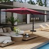 CASAINC 10x13 ft Square Cantilever Umbrella With 4-Piece Base Included - 2 of 4