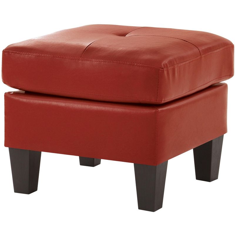 Passion Furniture Newbury Faux Leather Upholstered Ottoman, 1 of 4