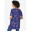 Woman Within Plus Size Mixed Print Henley Tunic - 3 of 4