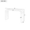 52'' Wooden Narrow Console Table, Curved Edge Entryway Table with Natural Texture, Contemporary Design for Living Room, Hallway – Cuddlewood - 4 of 4