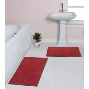 Home Weavers Luxury Collection 100% Cotton Tufted Bathroom Rug Set, Non-Slip Latex Bath Rug Set - 1 of 4