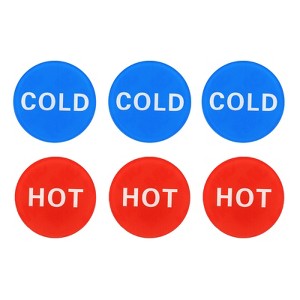 Unique Bargains Acrylic Self-Adhesive Decor Home Business Hot/Cold Water Labels - 1 of 4