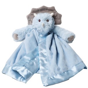 Bearington Baby Lil' Tracer Snuggler, 15 Inch Light Blue Dinosaur Plush Stuffed Animal Security Blanket Lovey - 1 of 4