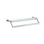 Mounted Glass Shelf with Towel Bar Chrome - Organize It All