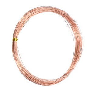 Unique Bargains Soft Pure Copper Jewelry Making Gardening Wire 1 Roll - 1 of 4