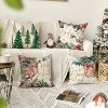 Joy Christmas Holly Berries Reindeer Believe Throw Pillow Covers, 18 x 18 Inch - 3 of 3