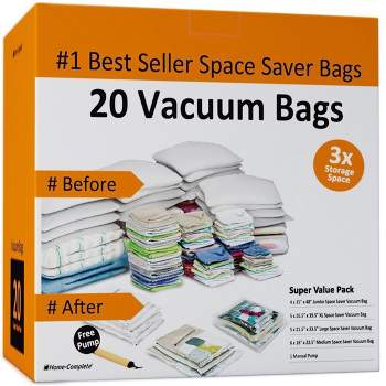 25 Vacuum Storage Bags - Compression Packs For Storing Clothes And