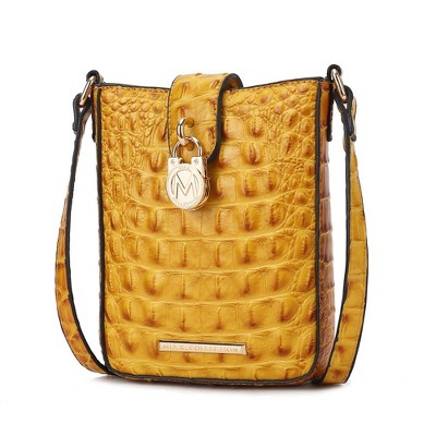 MKF Collection Avery Women’s Croc-Embossed Vegan Leather Crossbody Versatile Bag by Mia K