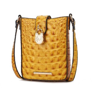 MKF Collection Avery Women’s Croc-Embossed Vegan Leather Crossbody Versatile Bag by Mia K - 1 of 4