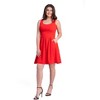 24seven Comfort Apparel Sleeveless Pleated Skater Dress with Pockets - 2 of 4