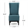 Accent Chair with Birch Wood Legs, Upholstered Comfortable High Backrest Dining Chair, Vanity Makeup Chair for Restaurant, Living Room, Bedoom - 4 of 4
