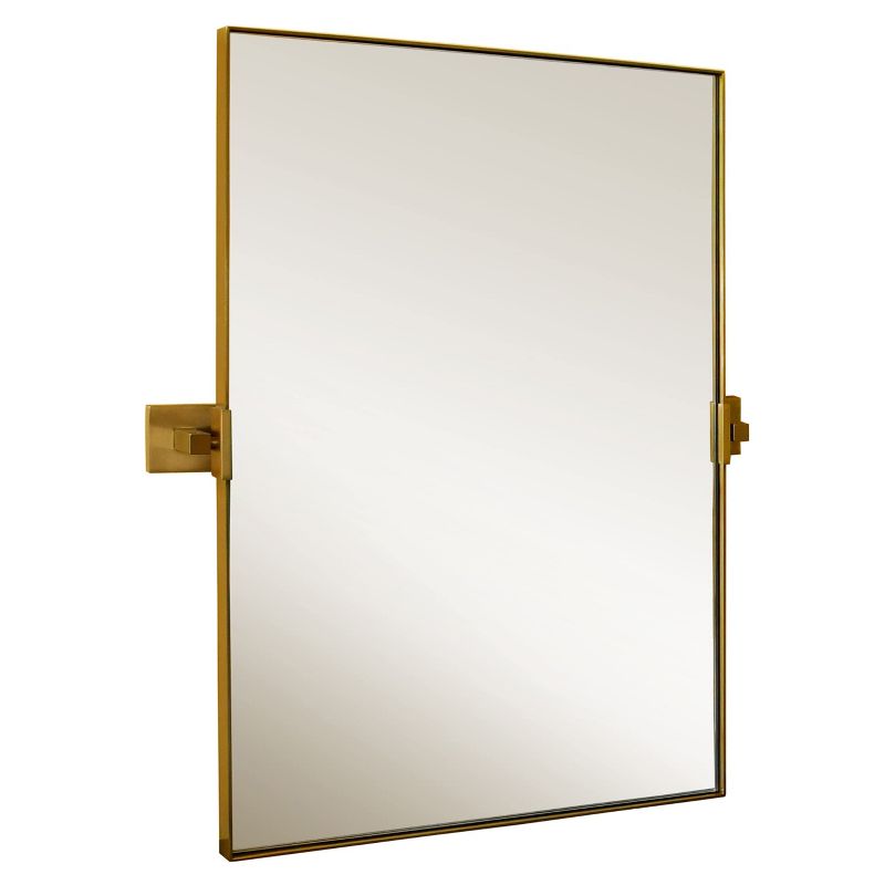 Hamilton Hills Rectangle Mirror with Metal Gold Frame, 1 of 5