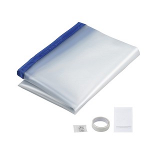 VEVOR Dust Barrier, 8.5 x 5 Ft Dust Barrier Door Kit, with Magnetic Self-Closing Zipper, PE Construction Door Cover for Dust Containment, Clear - 1 of 4