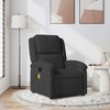 vidaXL Black Velvet Massage Recliner Chair - Manual Reclining Lounge with 6-Point Vibration, Comfortable Foam Padding, Side Pocket, and Sturdy Frame - 2 of 4