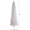 Slim White Artificial Christmas Tree with Warm White LED Lights and Bendable Branches – Sleek Festive X-Mas Glow - 3 of 4