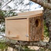 Uncle Dunkels Squirrel Nesting Box, Handcrafted Wood Winter Outdoor Shelter - 2 of 4