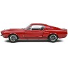 1967 Shelby GT500 Burgundy Red with Black Stripes 1/18 Diecast Model Car by Solido - 3 of 4