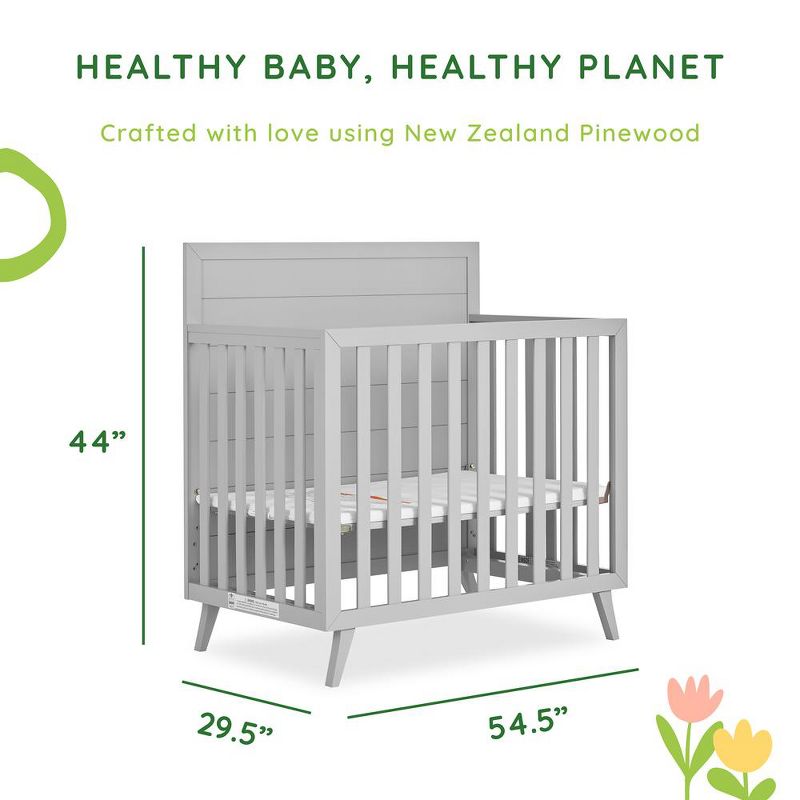 JPMA & Greenguard Gold Certified Sweetpea Baby Lexington 4-In-1 Convertible Mini Crib, 2 of 3