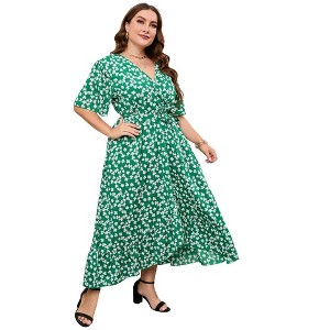 Women's Plus Size Floral Summer Dress - 1 of 1
