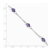 Black Bow Jewelry Lavender Jade in Rhodium-Plated Sterling Silver, Beaded Anklet, 9 Inch - 2 of 4