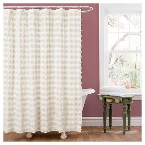 Emma Shower Curtain Ivory - Lush Décor