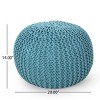 NicBex Modern 20 x 20 Inch Round Pouf, Knitted Cotton Bean Bag Chair for Adults in Living Room, Bedroom, Dorm, No Assembly - 2 of 4
