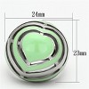 Slickblue Emerald Epoxy Stainless Steel Heart Ring, Polished Finish, Women’s Ring, Green, Sizes 5-10 - 2 of 4