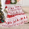 Lomsoe Merry Christmas Throw Blanket Christmas Tree Snowflake Blanket Super Soft Flannel Throw Blanket for Couch Xmas Decor. - 3 of 4