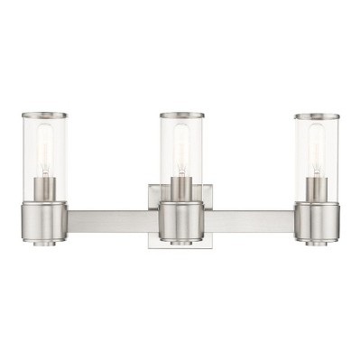 Livex Lighting Quincy 3 - Light Vanity in  Brushed Nickel