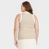 Women's Slim Fit Ribbed Tank Top - A New Day™ - 2 of 3