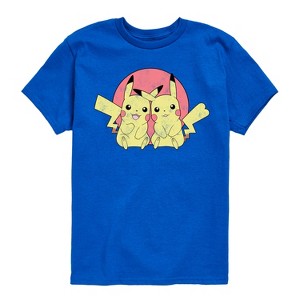 Boys' - Pokémon - Pikachu Group In Circle Short Sleeve Graphic T-Shirt - 1 of 4
