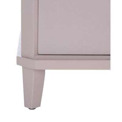 Transitional White Wood and Metal Nightstand with 3 Storage Drawers