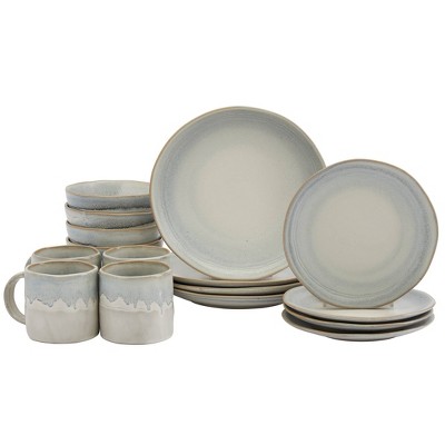 16pc Ceramic Ramsey Dinnerware Set Blue/White - Tabletops Gallery